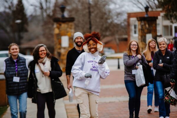 a group of people walking