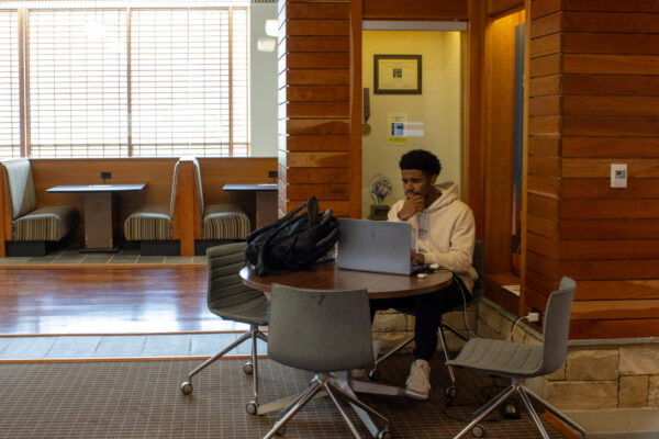 Student on laptop